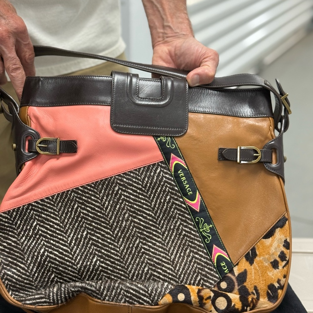 Versace Vibrant Patchwork Shoulder Bag - image 2